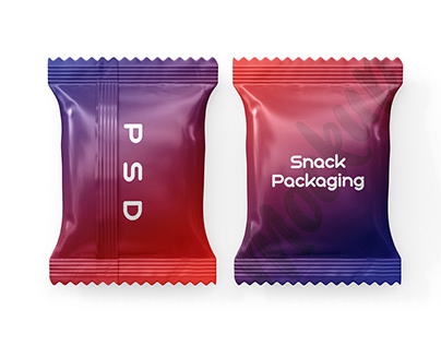 Snack packaging mockup