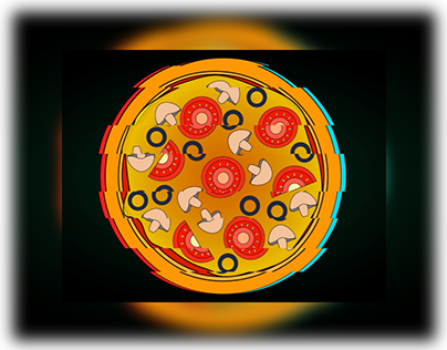 Glitch pizza animation