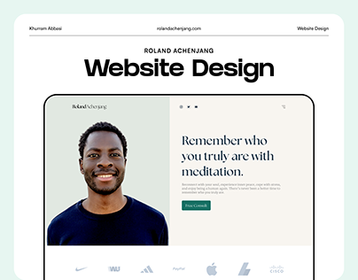Roland Achenjang Website Design | Meditation Website