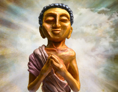 Siddharta Gautama BUDA PLASTICINE SCULPTURE