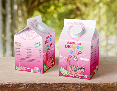 packaging of kids juice : unofficial brand DRAGON