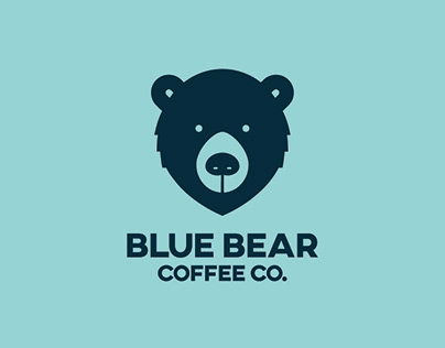 Blue Bear Coffee Co. logo and brand design