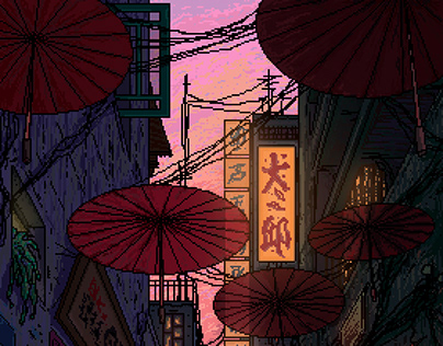 Pixel art with the scent of Asia