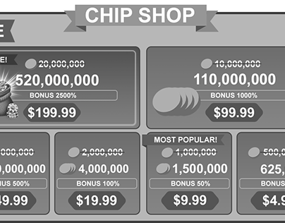 UI Design (Chip Store for AB Testing)