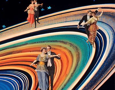 "A waltz among the stars" Retro Oddities Collage