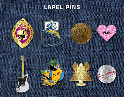 Mockup for custom lapel pins
