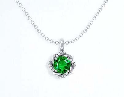 Women's Emerald Pendant Necklace
