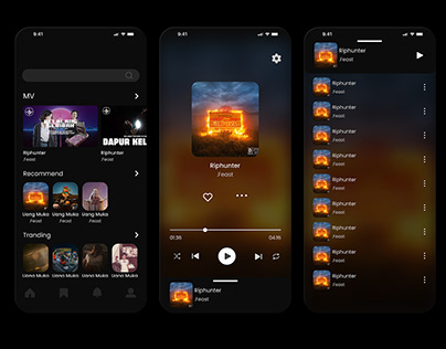 UI/UX App music player