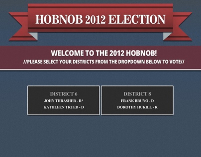 HOBNOB 2012 voting system interface