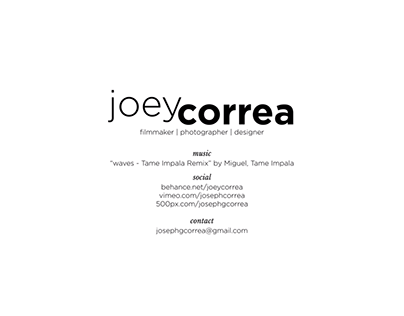 Joey Correa - 2019 Film & Video Reel