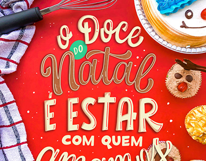 Doce Natal | lettering for social media