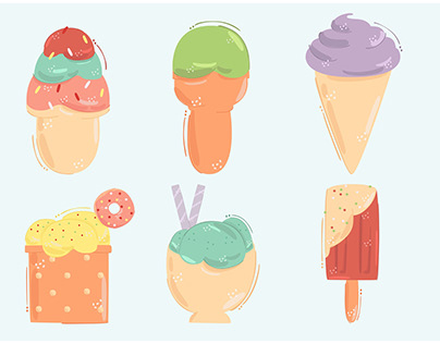 Ice Cream Icon Illustration