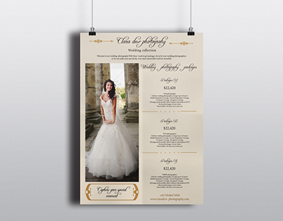 Wedding Photography Pricing template