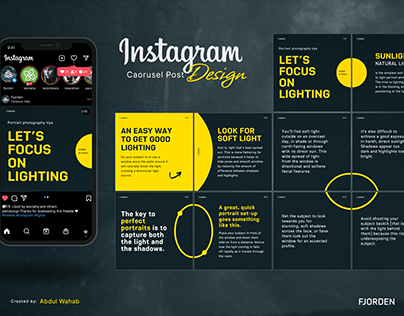 Instagram social media carousel post design