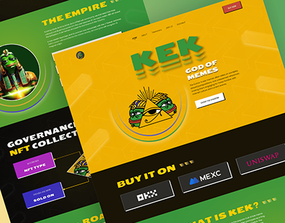 KEK | Meme Pepe Landing Page Re-Design Concept.