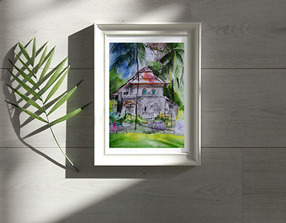 design you home interior with my watercolor paitings
