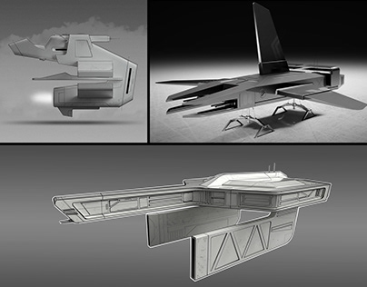 Spaceship and Vehicles Concept Design