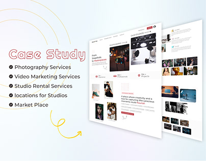 Case Study UI UX Photography, Video marketing & Studios