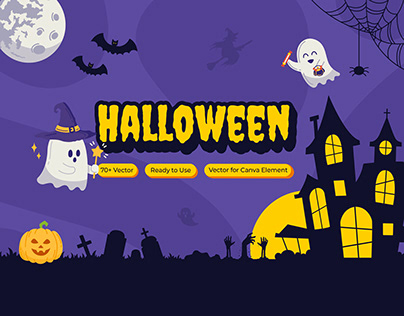 Project thumbnail - Halloween Elements Illustrations Set | 70+ Vector