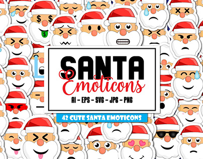 Santa Emoticons Bundle