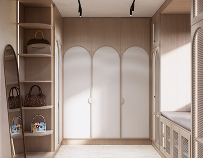 JAPANDI VILLA INTERIOR/ Bedroom & Wardrobe Design