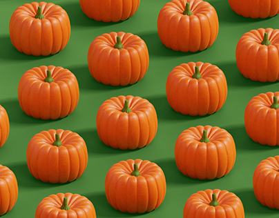 Halloween pumpkin. 3D pattern