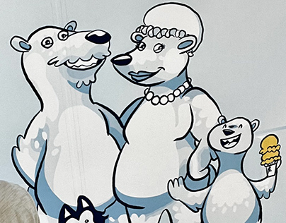 Igloo Polar Bear Illustration