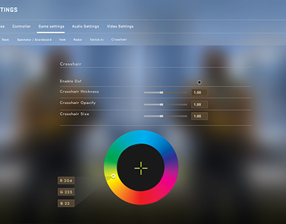 Panorama UI Crosshair Changer Concept
