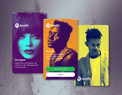 Spotify UI & Album Cover Artwork Design