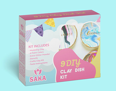 Diy Clay Dish Kit Package Design