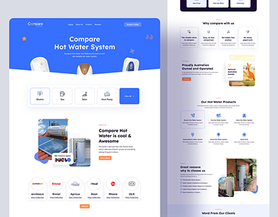 Hot Water System Landing Page Design