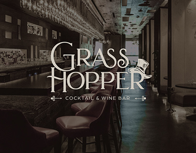 Brand identity design for Grasshopper cocktail bar