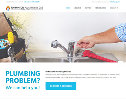 Website for an Australian plumbing company