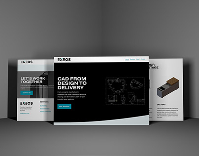 EXEOS Website Design | 3D CAD Modelling Services