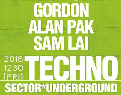 Poster for TECHNO night @Club Sector