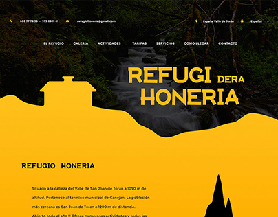 Refugio Honeria Spain - Web Design