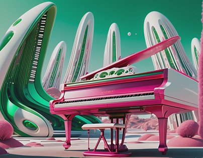 Future life - Pianos in alien planet