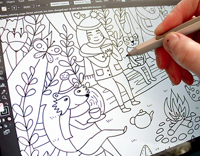 Coloring pages for Kazoo magazine(issue 2, 7)