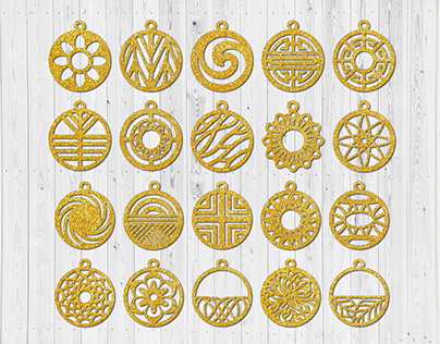 Round Earring Template SVG Laser Cut File