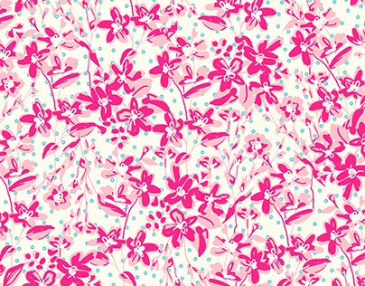 Floral pattern + Dot Background