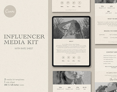 Canva Media/press kit for bloggers and influencers