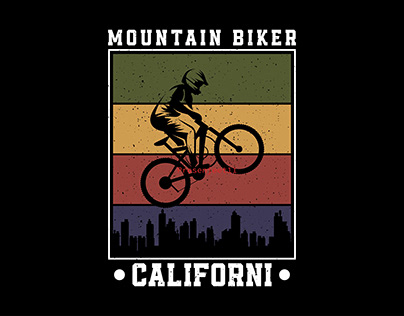 Mountain Bike Retro Vintage T shirt Design Project