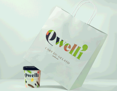 Identité Qwelli - L'art du gelato