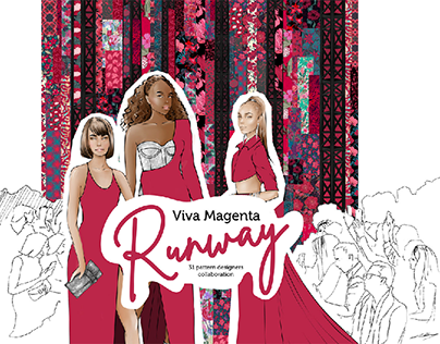 Viva magenta fashion pattern collaboration