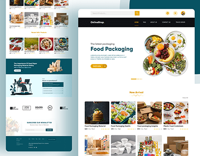 Food Packaging Website Design