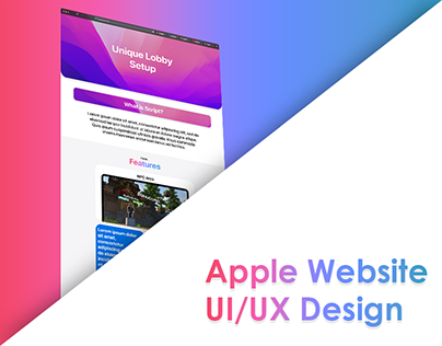 Apple Website UI/UX Design