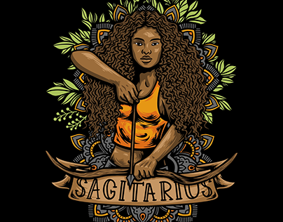 Zodiac-Sign-Illustrations-for-Women-Sagitarius
