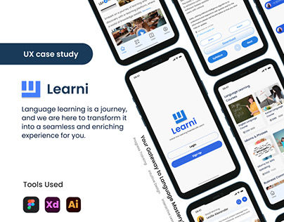 Language learning app UX/UI case study