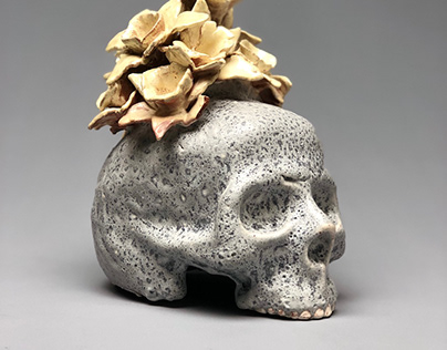 "Daffodil Skull" Sculpture