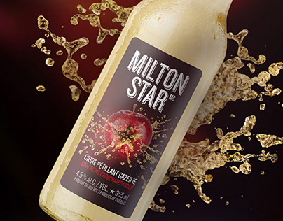 Packaging for Milton Star cider.